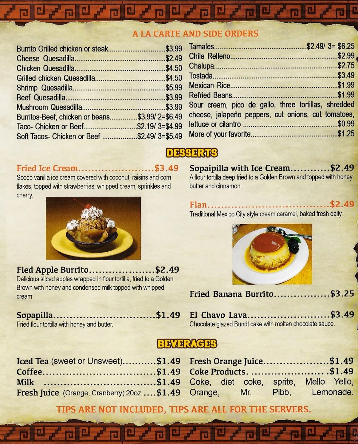 Menu at Las Brisas Mexican Restaurant, Blytheville, E Main St