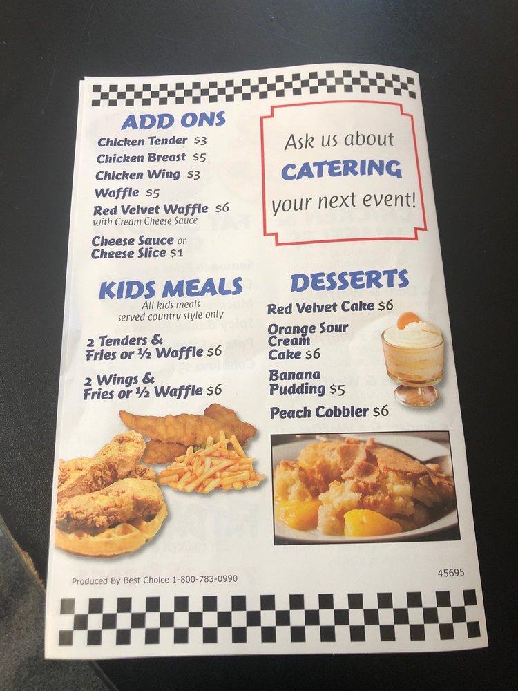 Menu at Fat Daddy's Hot Chicken &amp; Waffles restaurant, Riverview