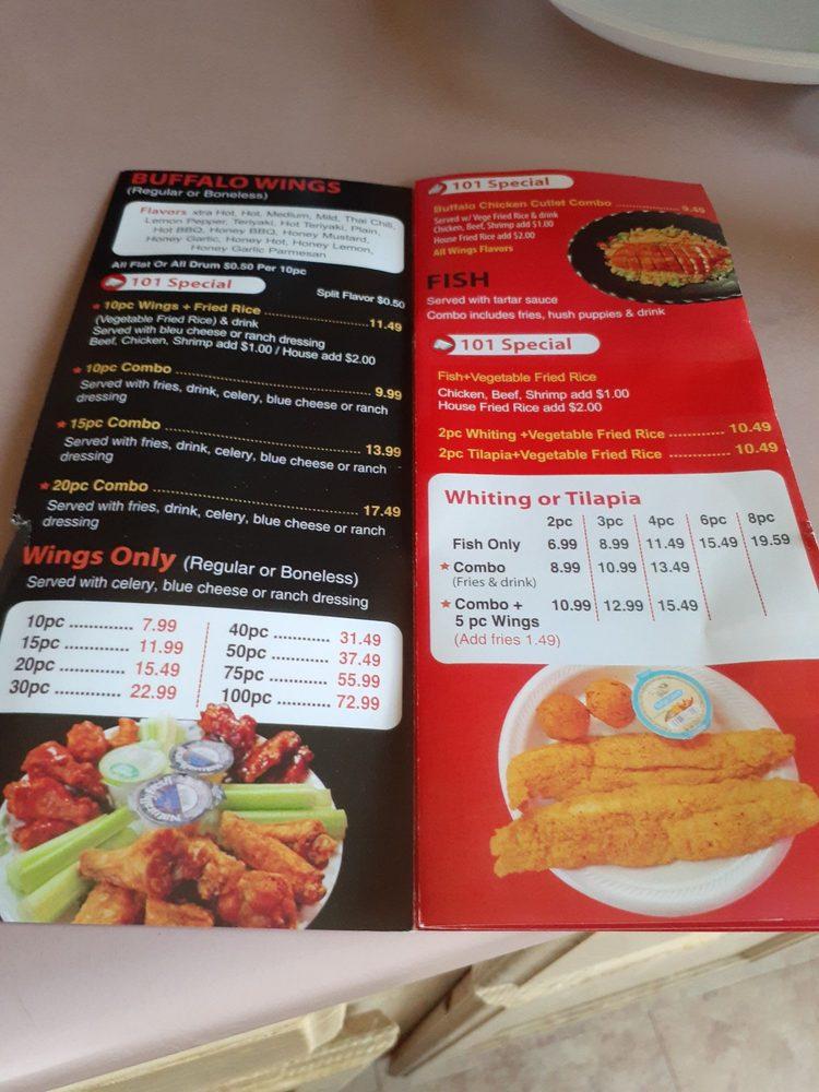 Menu at Wings 101 Buckhead restaurant, Atlanta, Piedmont Rd NE Suite #54