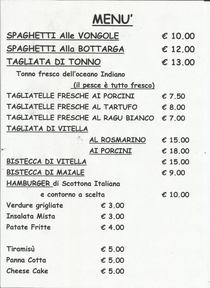 Menu di Ristorante Pizzera Smile 