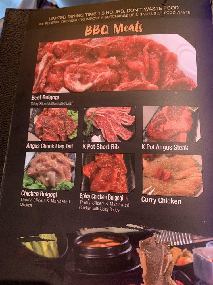 Carta de KPOT Korean BBQ & Hot Pot, Jersey City