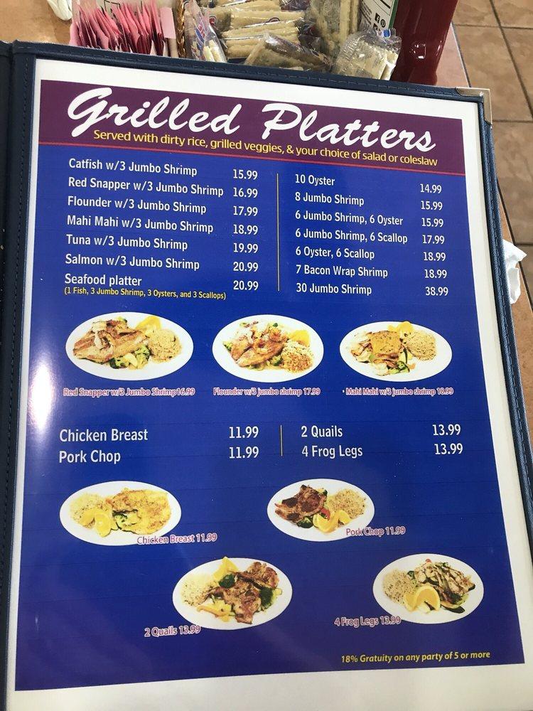 Menu at Baytown Seafood Freeport restaurant, Freeport