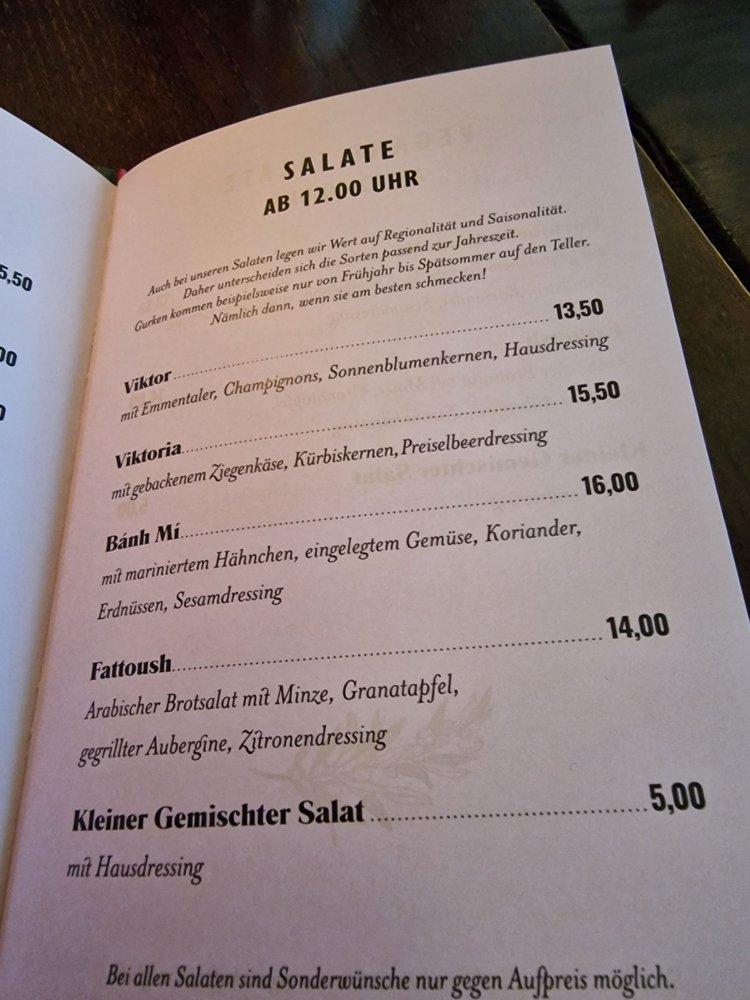 Speisekarte Von Viktor Caf Bar Augsburg