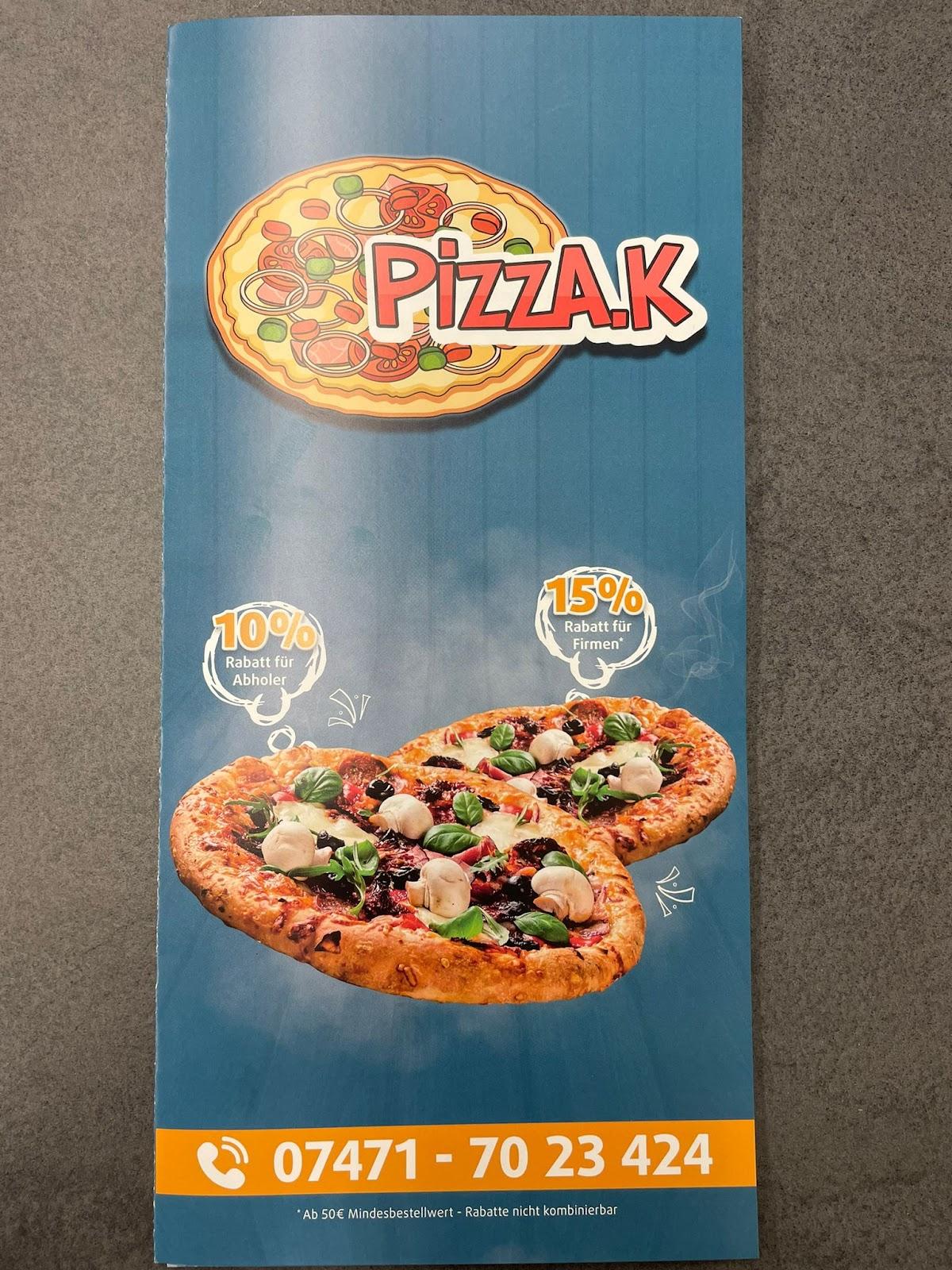 PizzA.K Hechingen, Hechingen Restaurantspeisekarten und Bewertungen