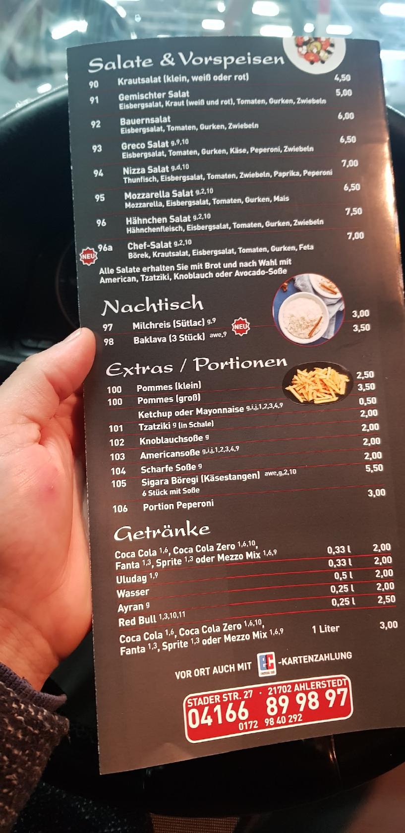 Speisekarte von Döner Treff 3 Ahlerstedt restaurant Ahlerstedt