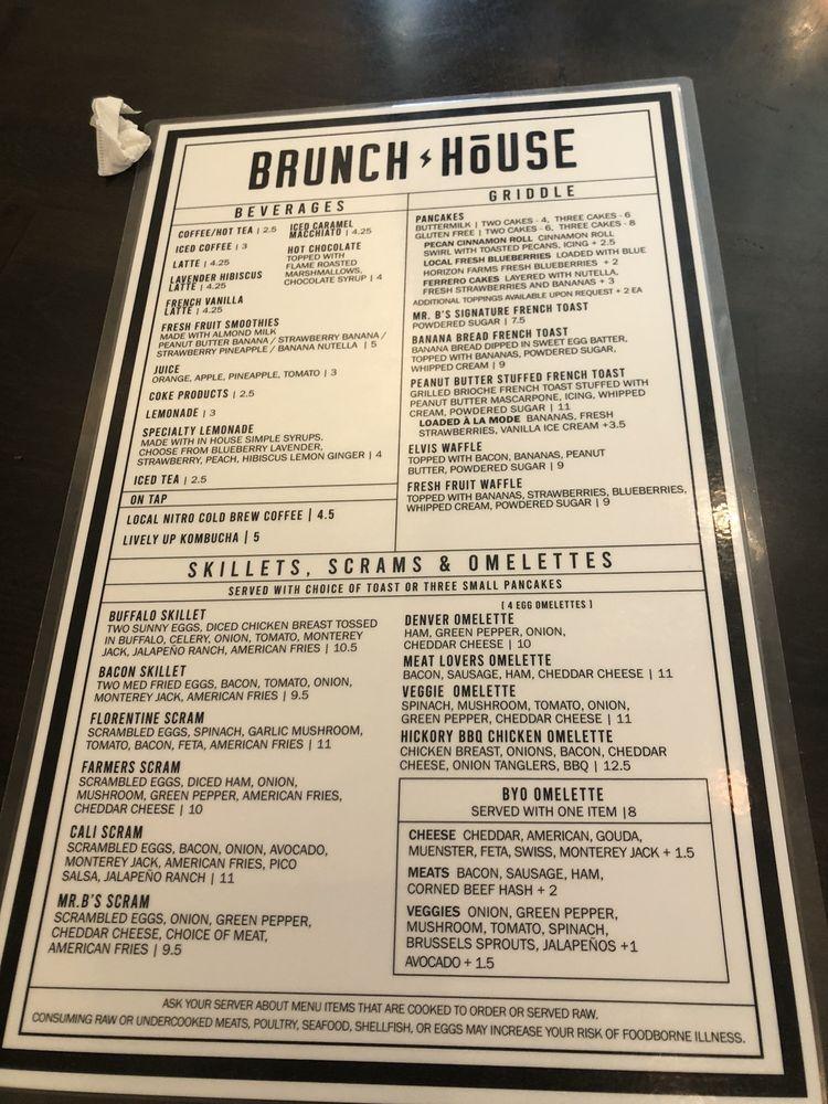 Menu at Brunch House restaurant, Muskegon