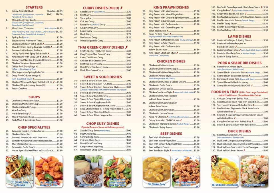 Menu at Phoenix House Chinese Takeaway fast food, Maidstone