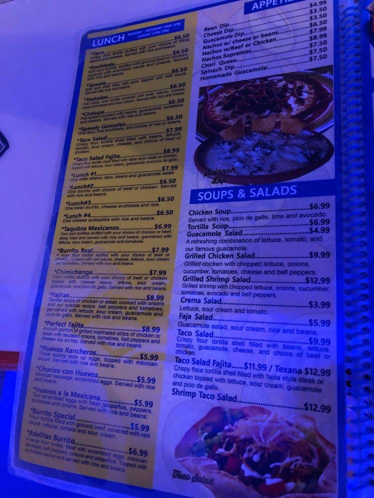 Menu at Blue Tequila Mexican Restaurant, Grill & Cantina, North Port