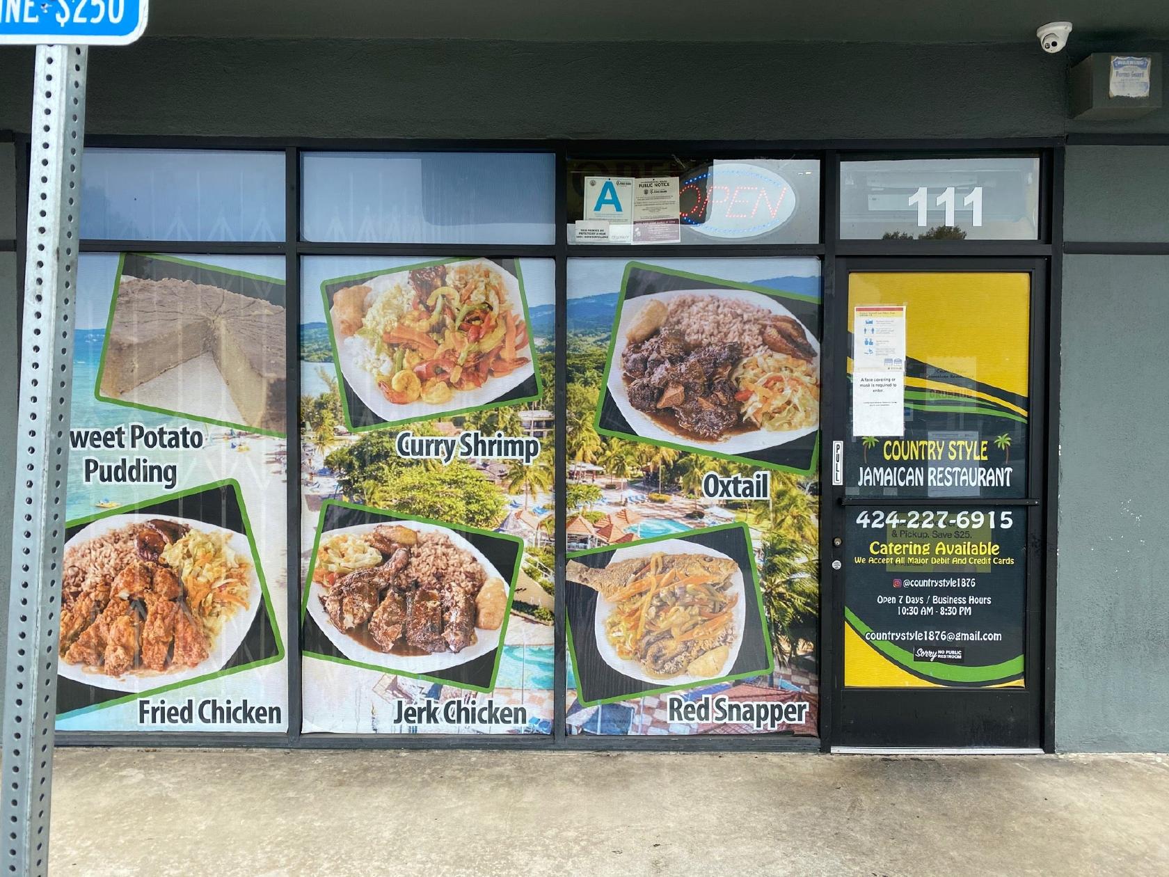 Menu at Country Style Jamaican Restaurant, Inglewood