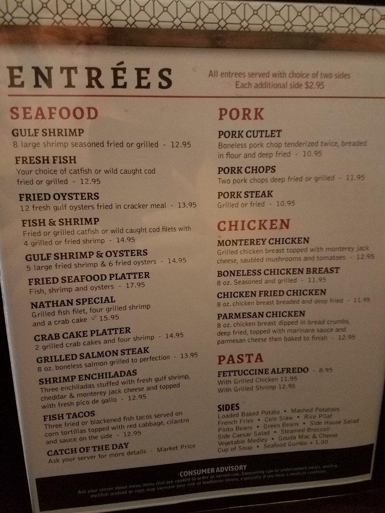 Menu at Joe's Oyster Bar & Grill, Rosenberg