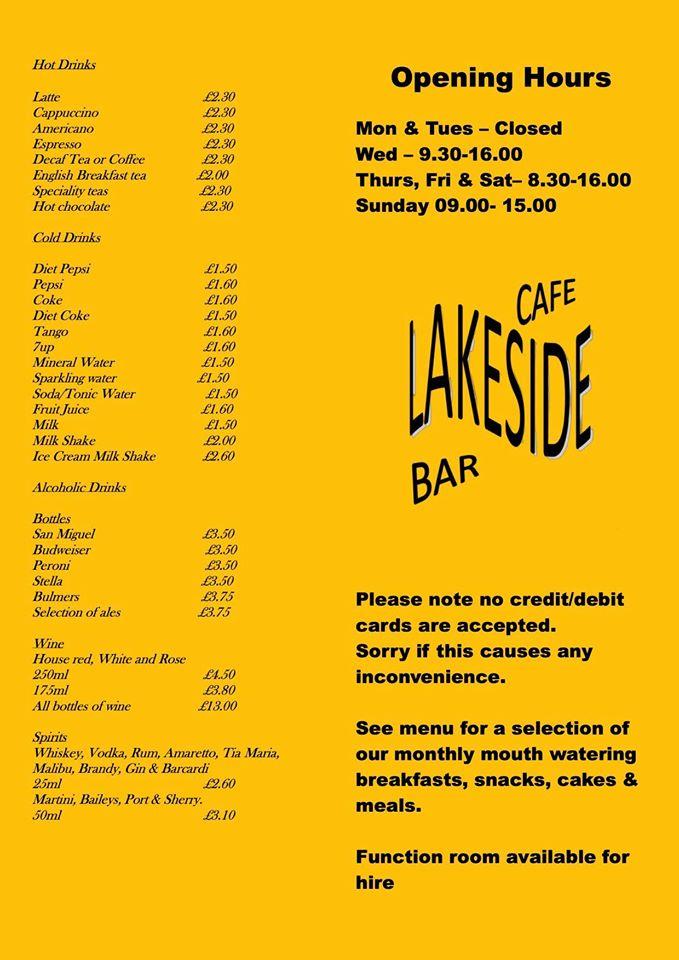 R89d Lakeside Cafe And Bar Menu 