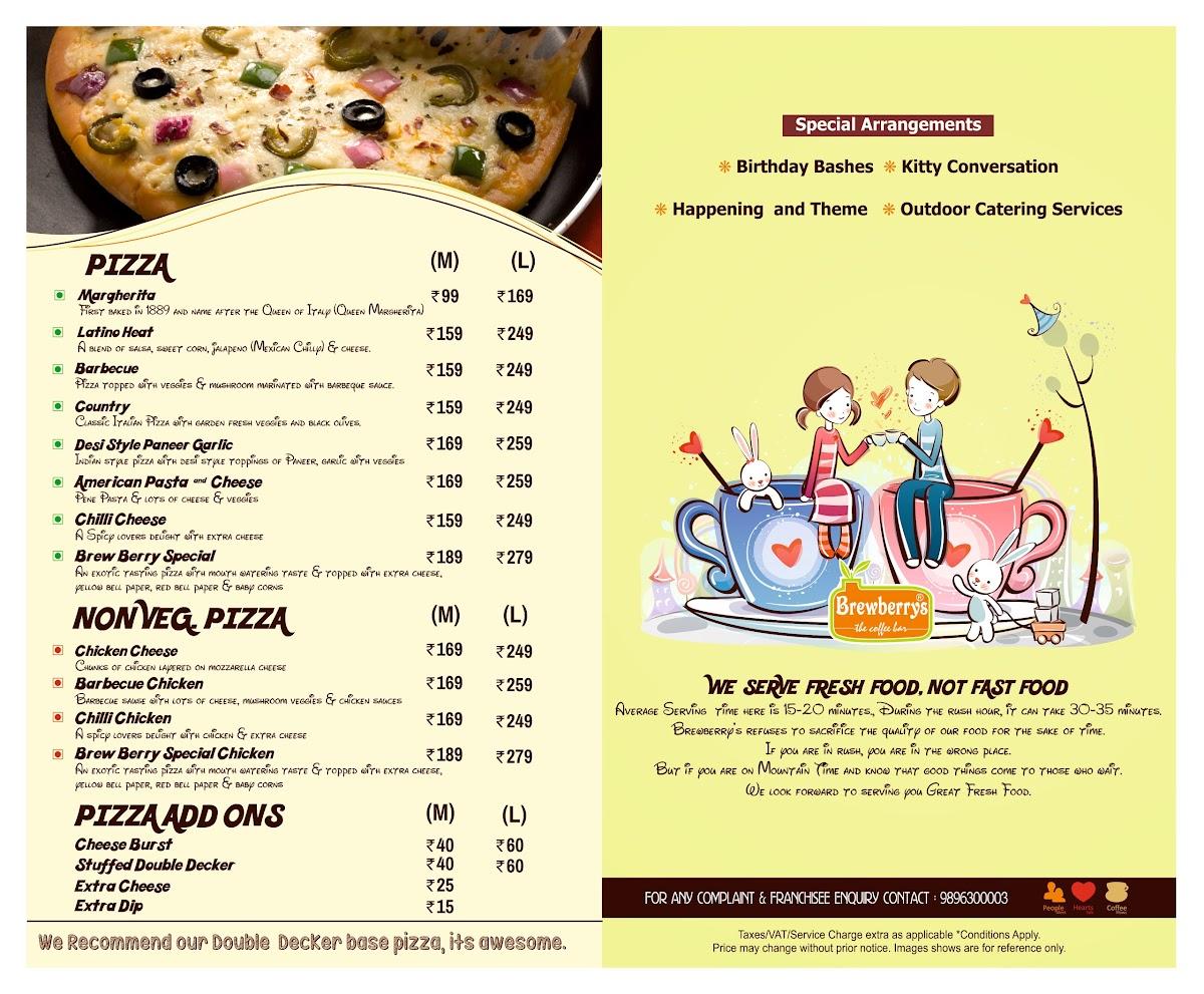 The Coffee Day (Brewberrys) menu
