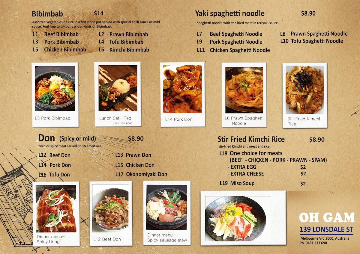 menu-at-ohgam-korean-bbq-buffet-melbourne