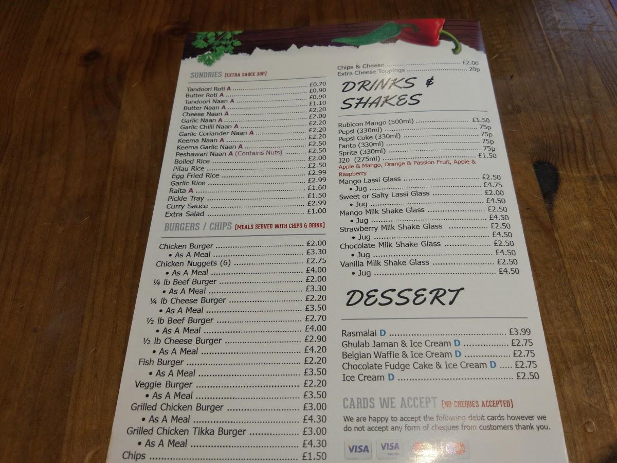 Menu at Kebabish Original Rotherham pub & bar, Rotherham