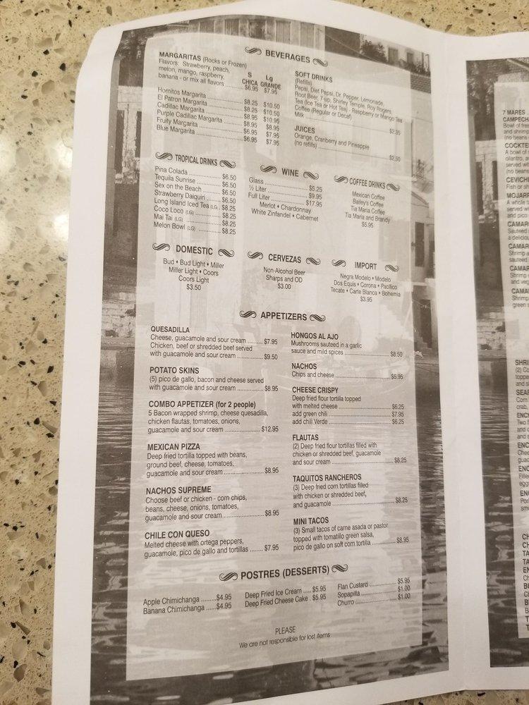 Menu at Los Corrales restaurant, Show Low, 59 W Deuce of Clubs