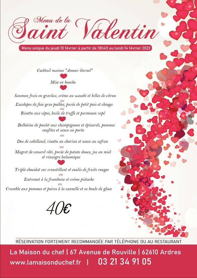Menu au La Maison du Chef restaurant, Ardres