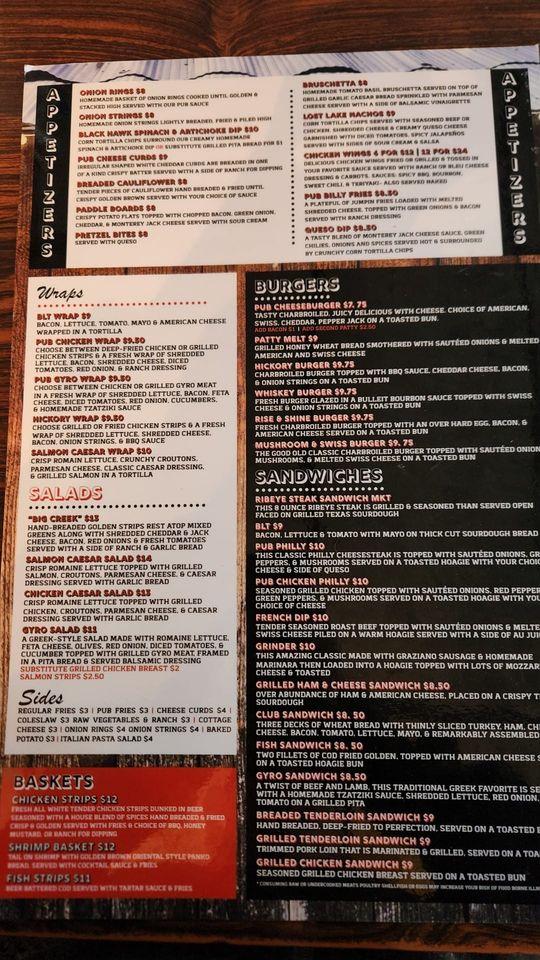 Menu at Polk City Pub, Polk City