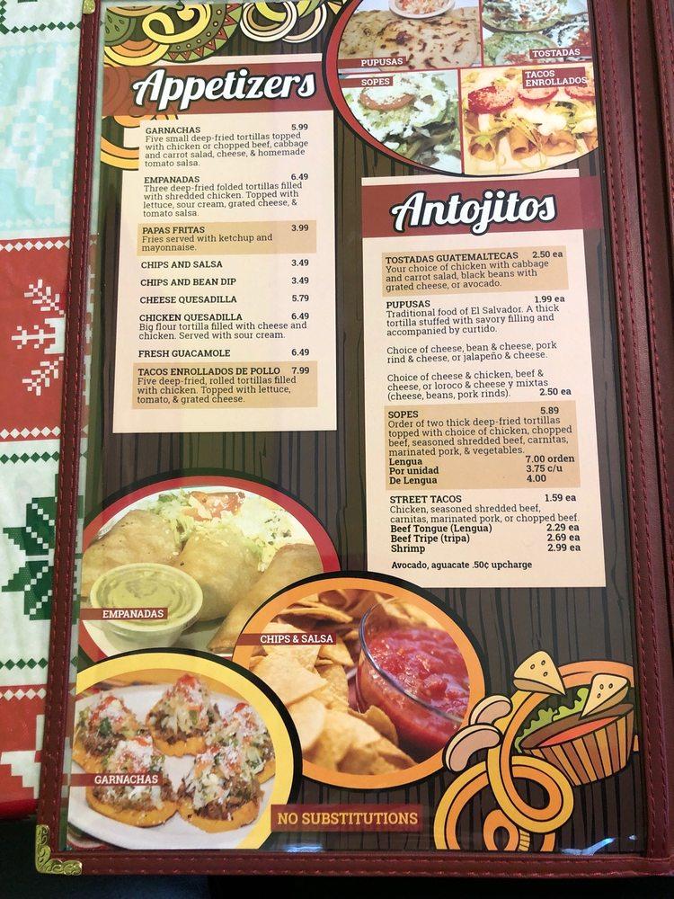 Menu At El Quetzal Restaurant And Bakery Carthage 