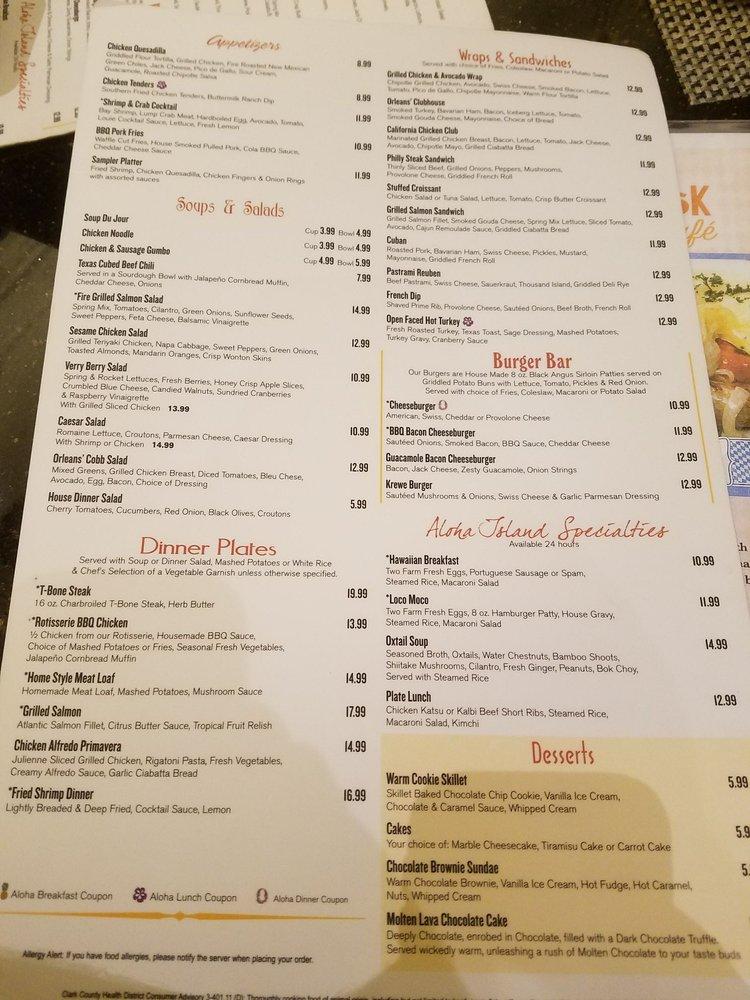 Menu at Copper Whisk Café cafe, Las Vegas