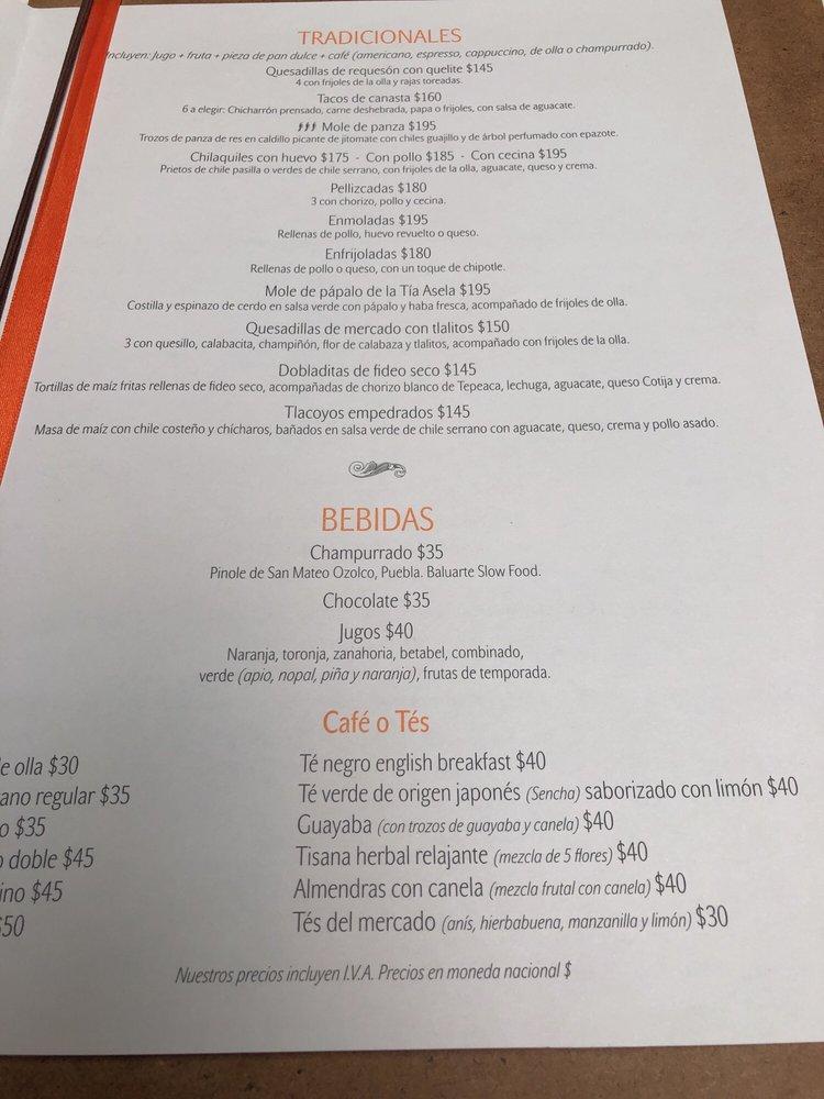 Menu At El Mural De Los Poblanos Restaurant Puebla City