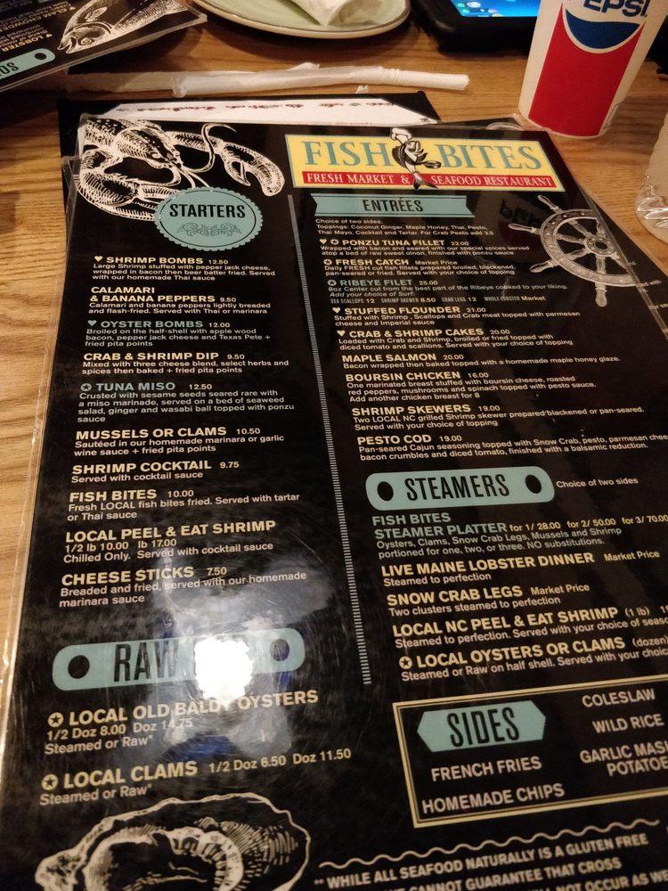 Menu at Fish Bites Seafood Restaurant, Wilmington