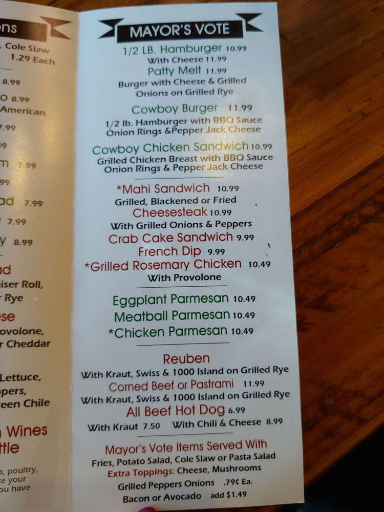 Menu at City Hall Cafe and Grille, Pagosa Springs
