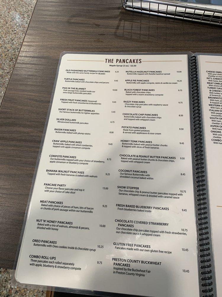 Menu at Brownstone Diner & Pancake Company restaurant, Bergenfield