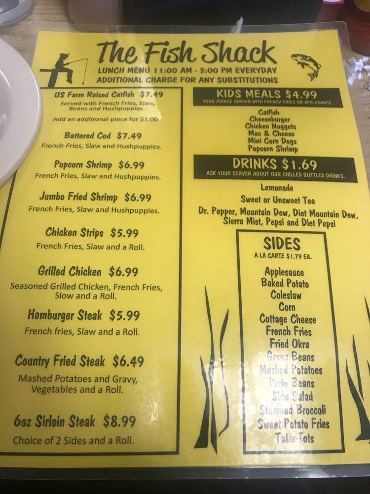 Menu at Fish Shack restaurant, West Plains