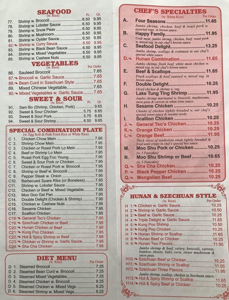 Menu at China Garden restaurant, Troutman