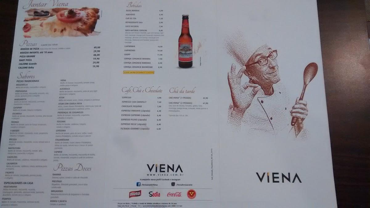 Restaurante Viena - Plaza Shopping Niterói cardápio