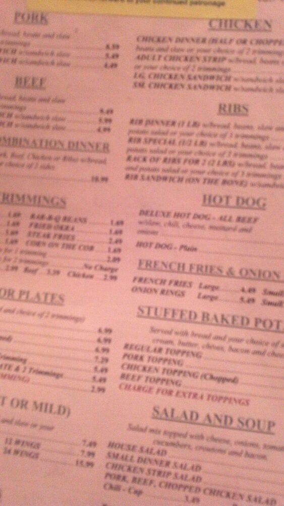 Menu at Rib and Loin Hixson BBQ, Chattanooga, TN153