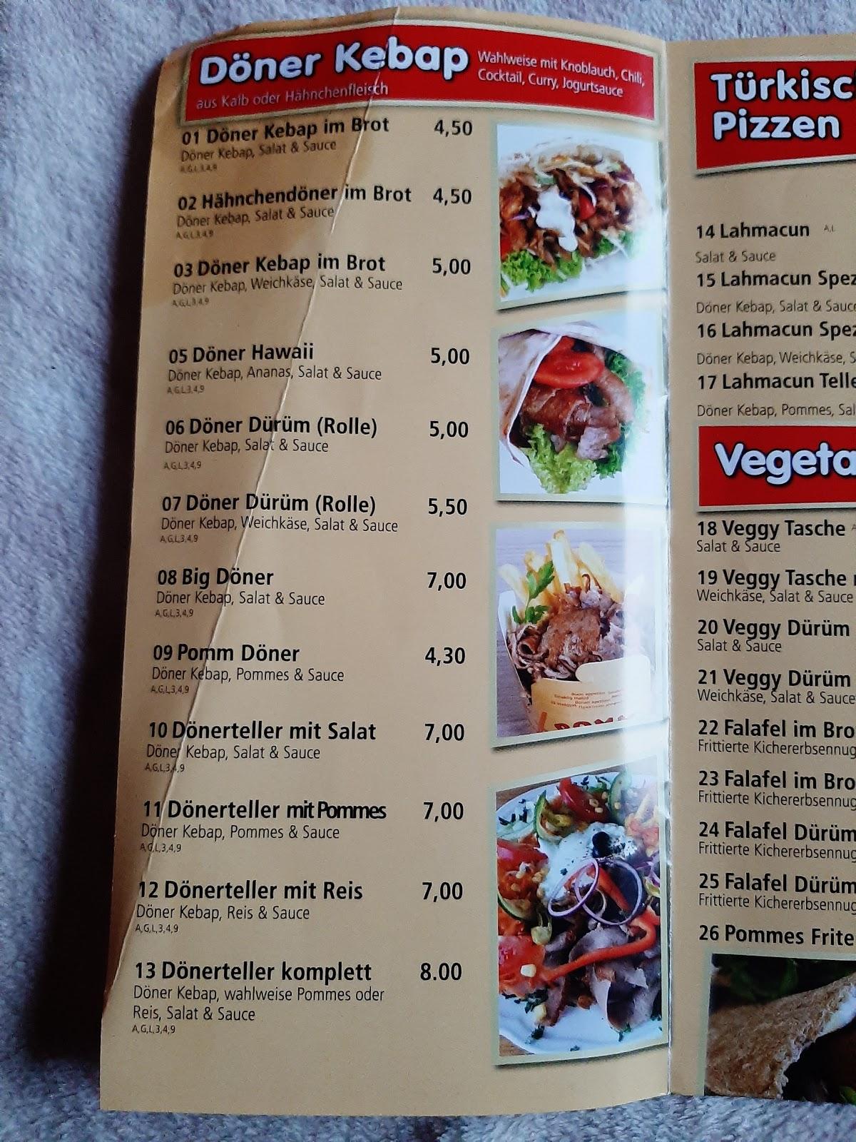 Speisekarte von Nemrut Döner Kebap restaurant, Emmelshausen, Rhein ...