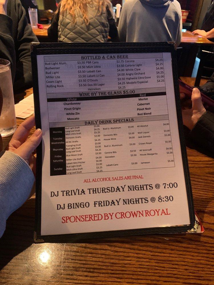 Menu at Buffalo Brothers pizzeria, Raleigh, Capital Blvd
