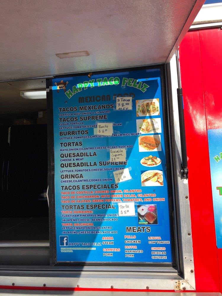 Menu at Happy Taco Feliz restaurant, Jacksonville, N Main St