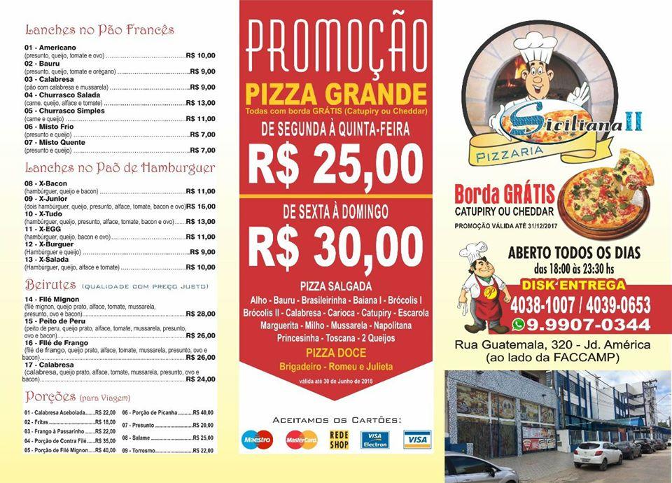 Pizzaria Siciliana  Campo Limpo Paulista SP