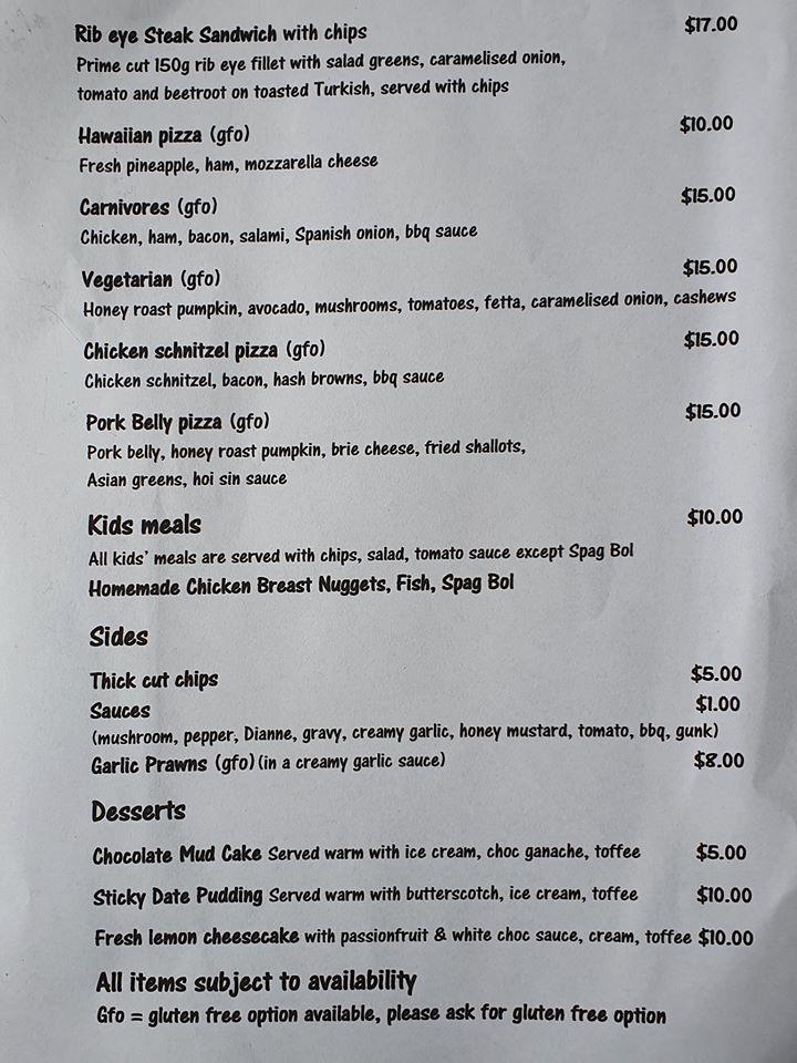 Menu at Jimboomba House Restaurant, Jimboomba, 105 Johanna St