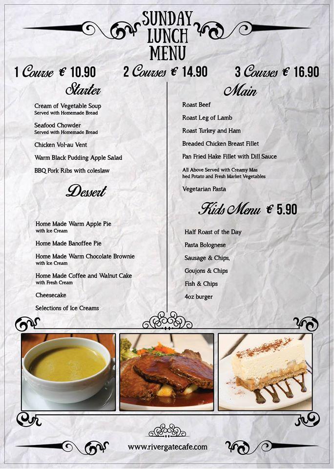 Menu At Rivergate Cafe And Restaurant Youghal   R8ad Menu Rivergate Cafe 2020 08 2 