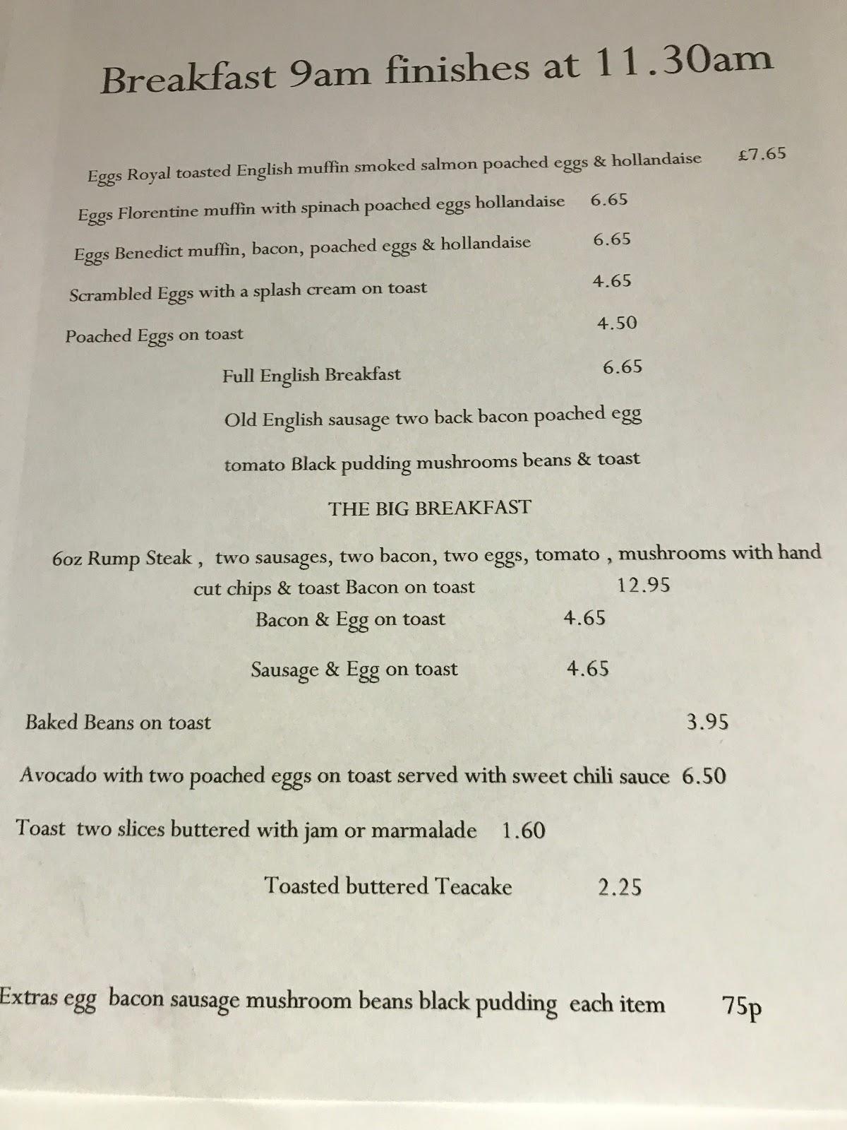 Menu at Shellys Restaurant, Warrington