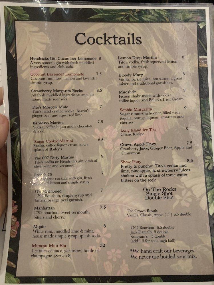 Menu at Coco's Cafe and Wine Bar, Lawrenceville