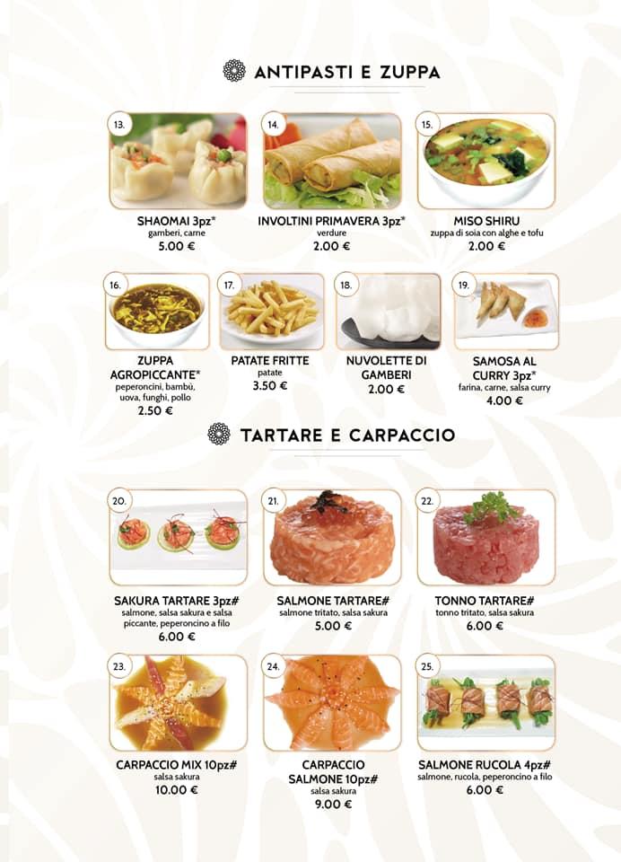 Menu di Sakura Sushi 
