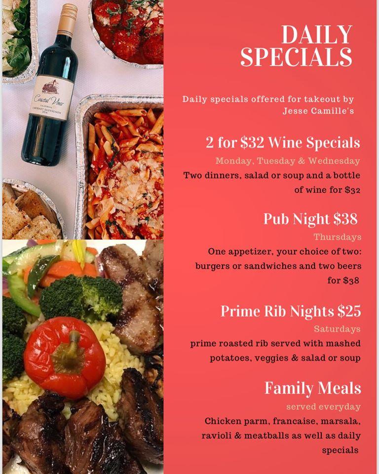 Order Jesse Camille's Restaurant Menu Delivery【Menu & Prices】, Naugatuck