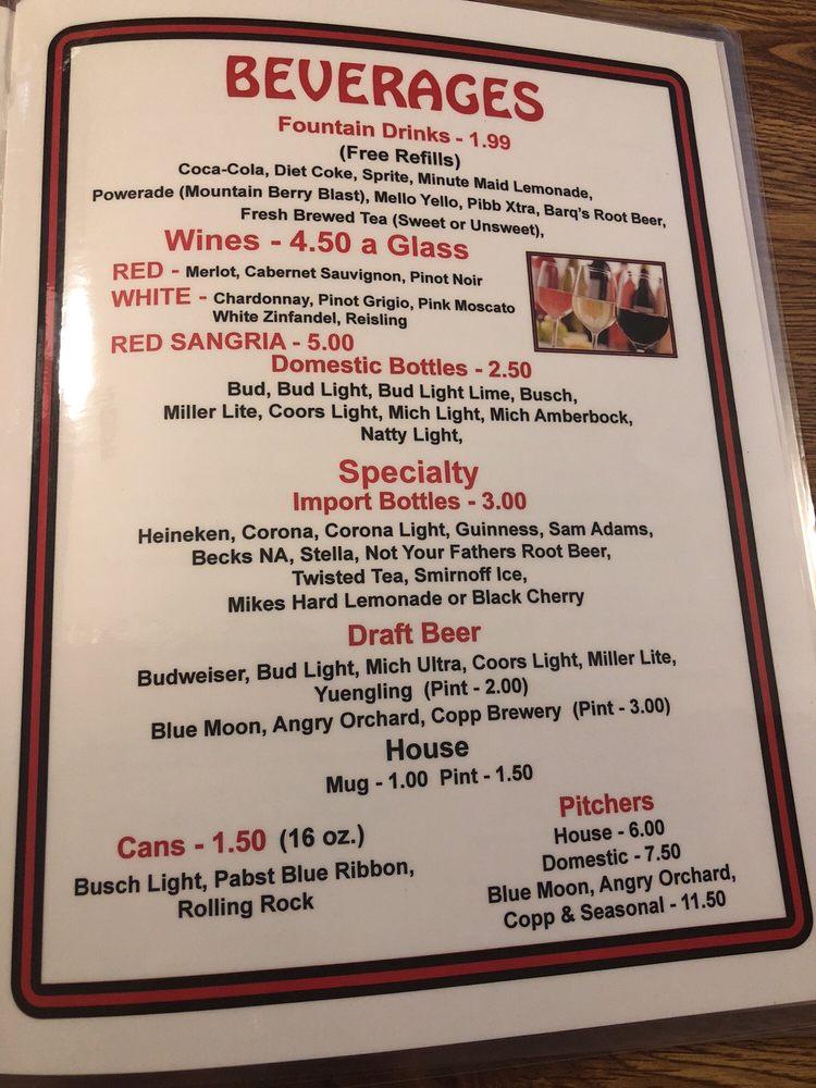 Menu at Sauced Hogs BBQ, Hernando