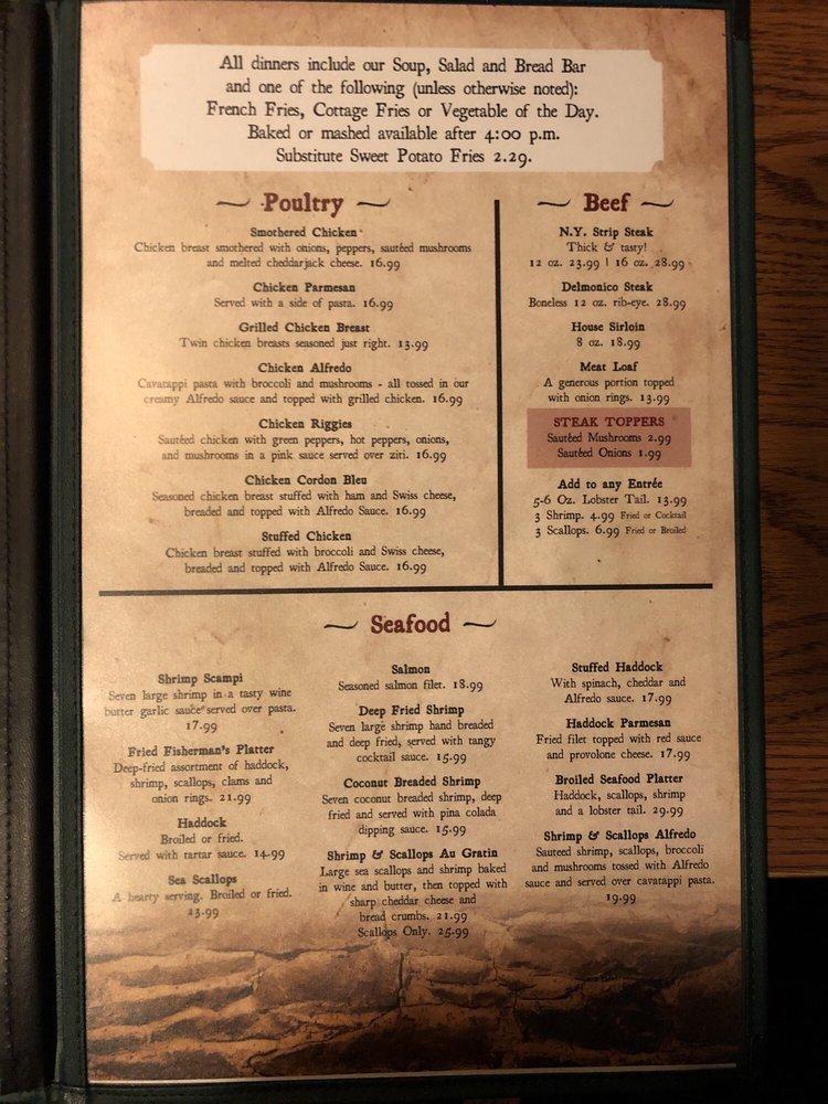 Carta del pub y bar Coalyard Charlie's, Rome