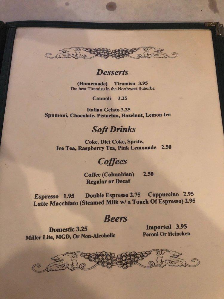 Menu at Joe & Giuseppe Restaurant, Arlington Heights