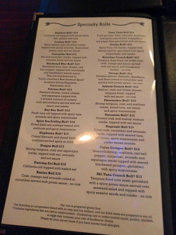 Menu at Mr. Fish Seafood Restaurant, Myrtle Beach