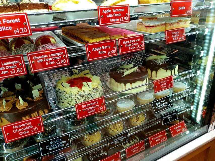 Menu at Daniel's Donuts cafe, Springvale