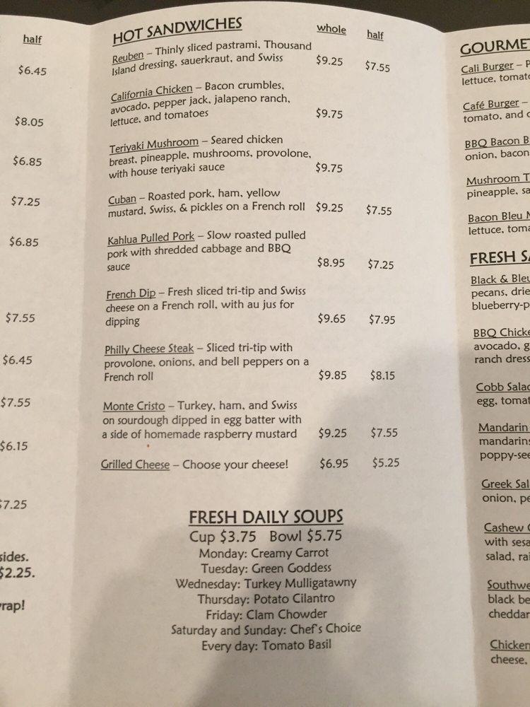 Menu at From the Hearth Kitchen and Pie Shop - Red Bluff restaurant ...