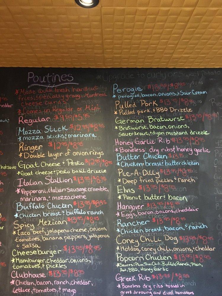 Menu at Coney Island Cafe, Regina