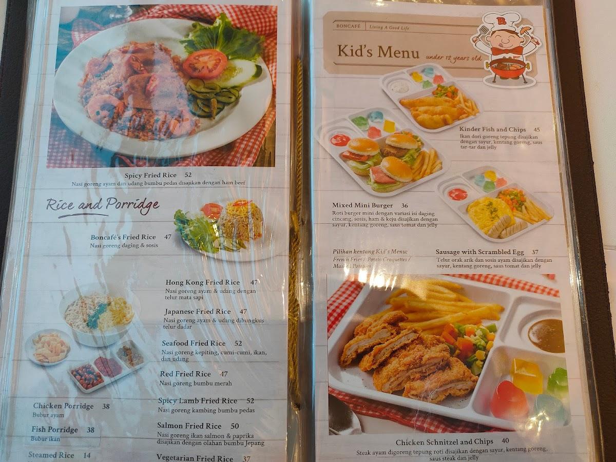 Menu At Boncafe Galaxy Mall Surabaya