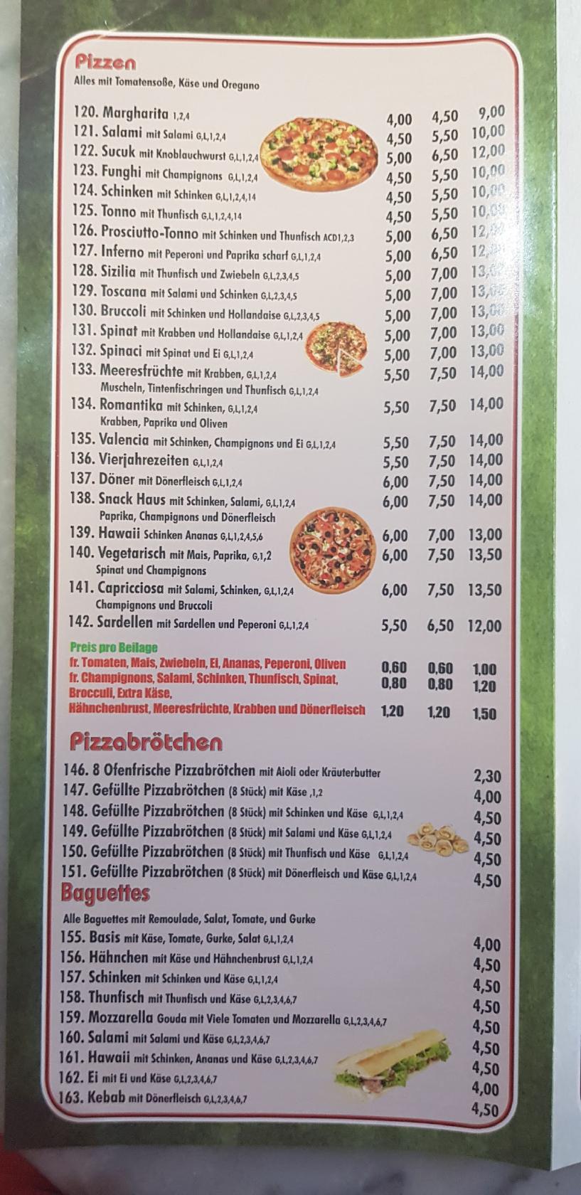 Speisekarte von Snack Haus restaurant, Mönchengladbach